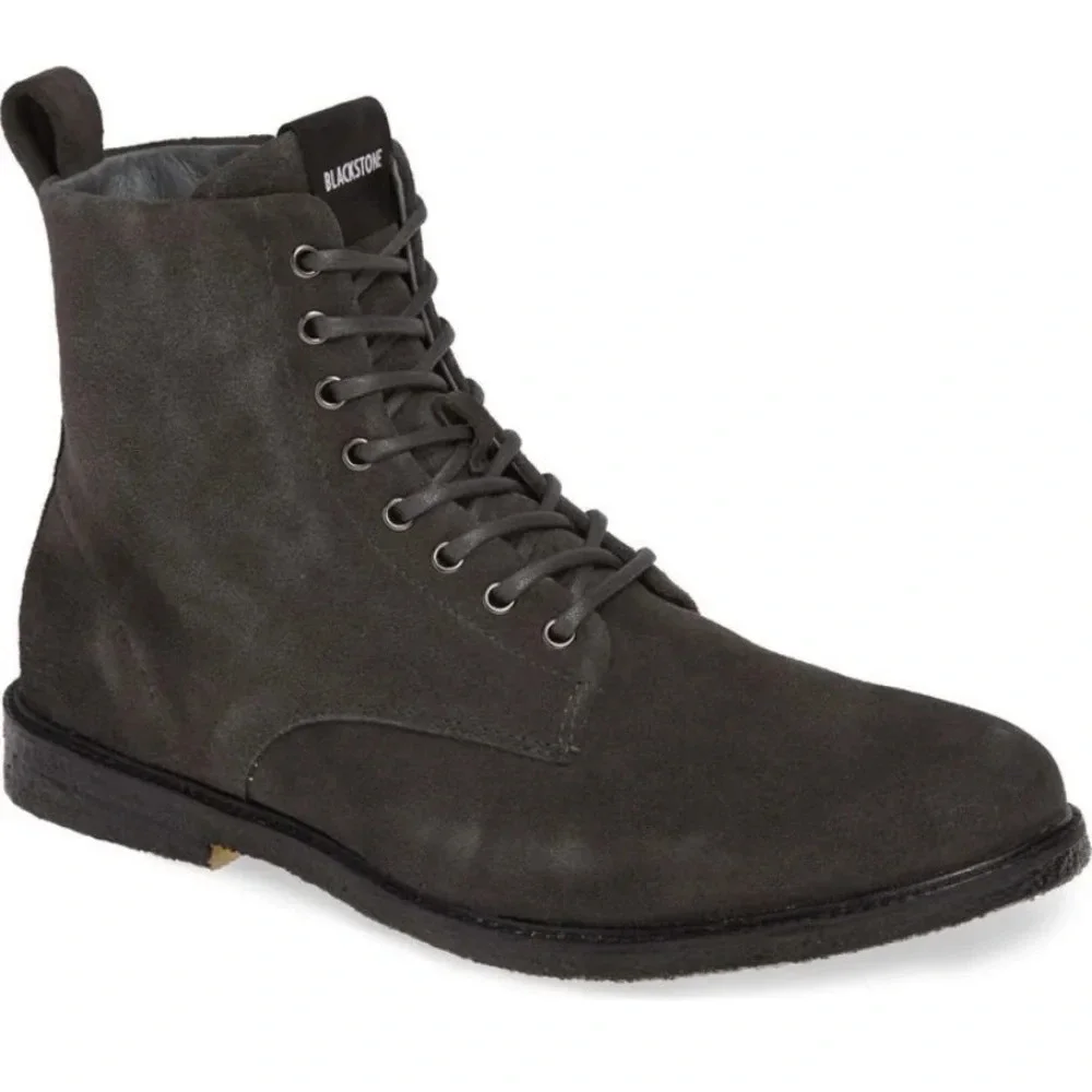 BLACKSTONE QM23 SUEDE LEATHER ZIPPER HIGH BOOTS